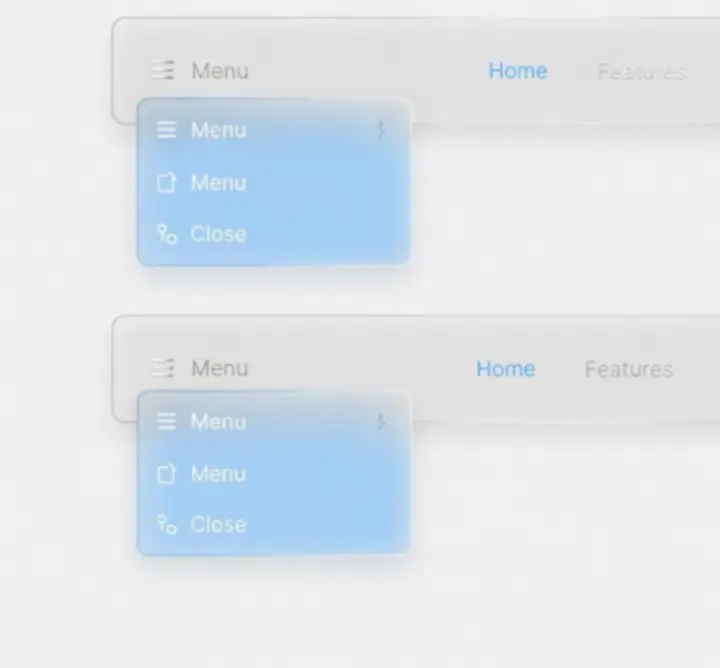 Preview of the HQ mobile burger menu